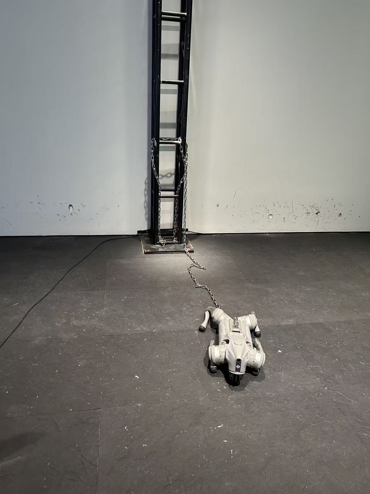 被束缚的机器狗艺术作品
